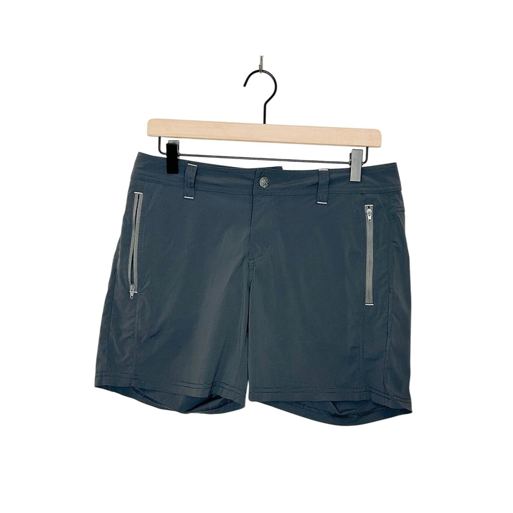 Prana Womens Aria Casual Outdoor Hiking Shorts Neutral Grey 6
